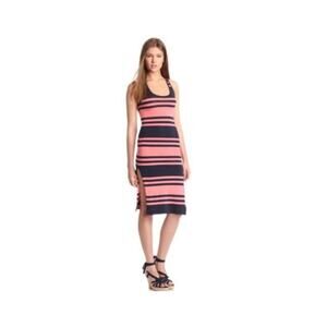 French Connection Women's Striped Fitted Dress Kneelength Sleeveless Size 2